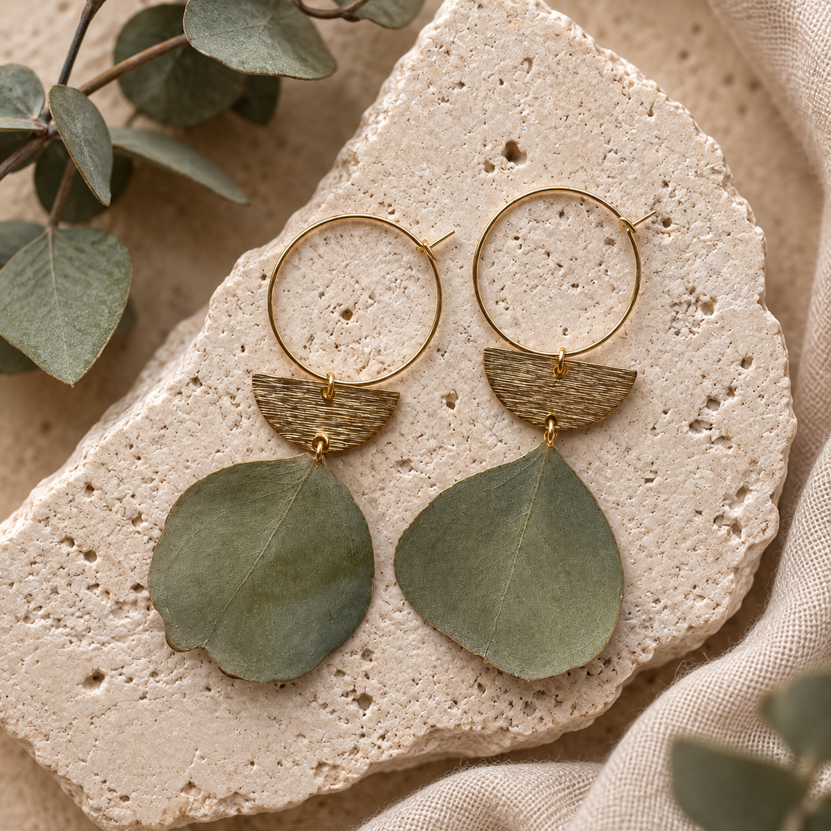 The Gum Leaf Earrings