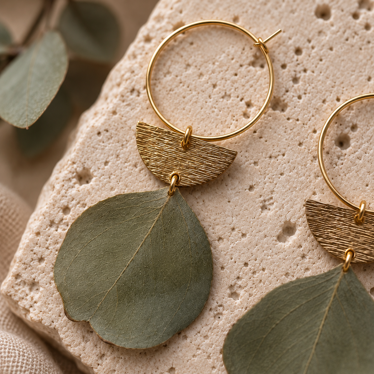 The Gum Leaf Earrings