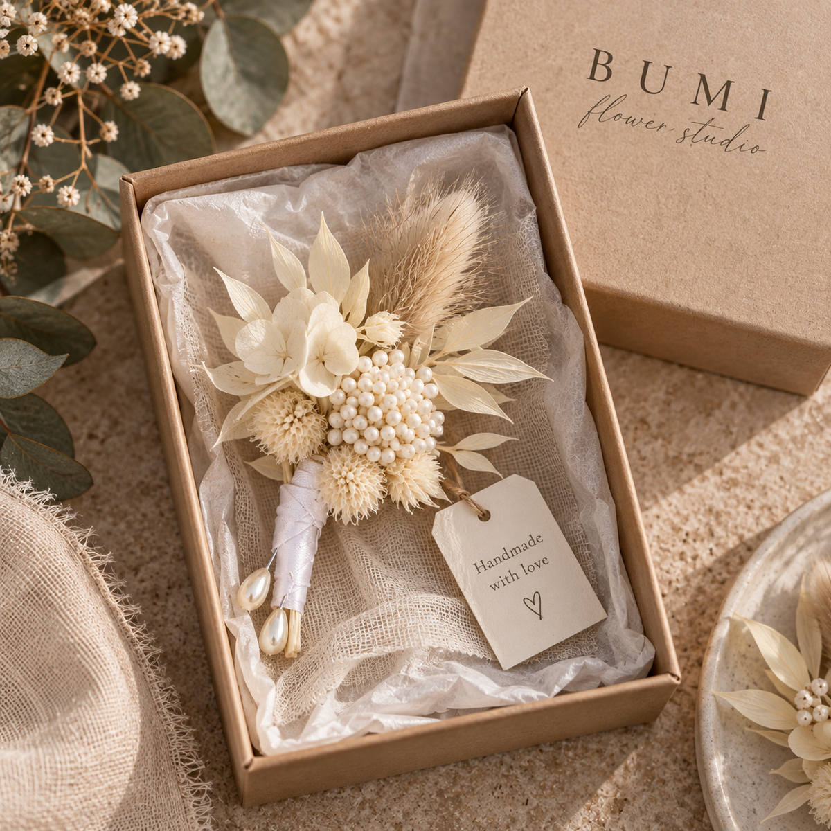 The Ivory Botanical Buttonhole
